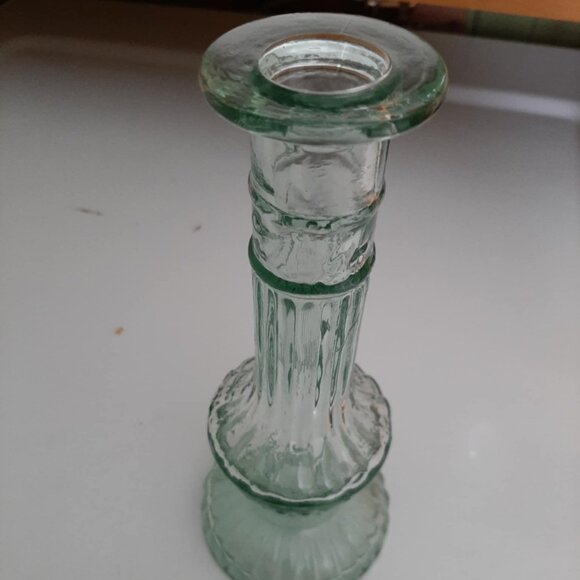 Vintage glass candle holder - Picture 1 of 3